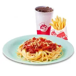 1 Mì Ý Jolly vừa + 1 Khoai tây chiên vừa + 1 Nước ngọt